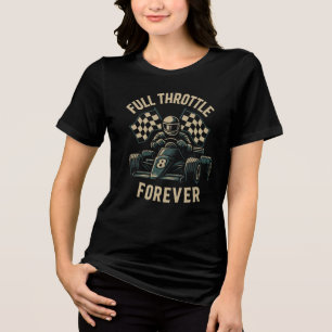 Full Throttle Forever – Vintage Racing Spirit Tri-Blend Shirt