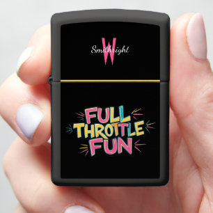 Full Throttle Fun Meme Zippo Lighter