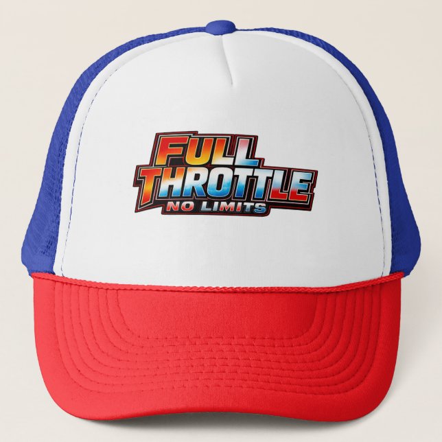 Full Throttle No Limits Hat – Patriotic Racing Cap (Front)