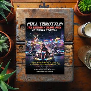 Full Throttle Racing Birthday Party Postcard