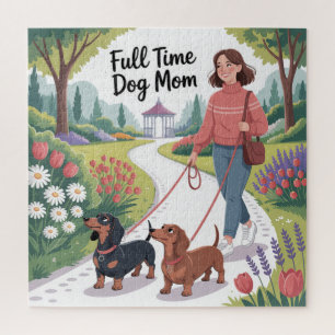 Full Time Dachshund Dog Mom Jigsaw Puzzle