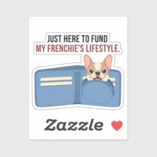 Full Time Frenchie Sponsor Funny French Bulldog De Sticker