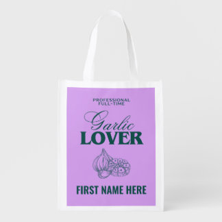 "Full-Time Garlic Lover – Personalized Grocery Bag