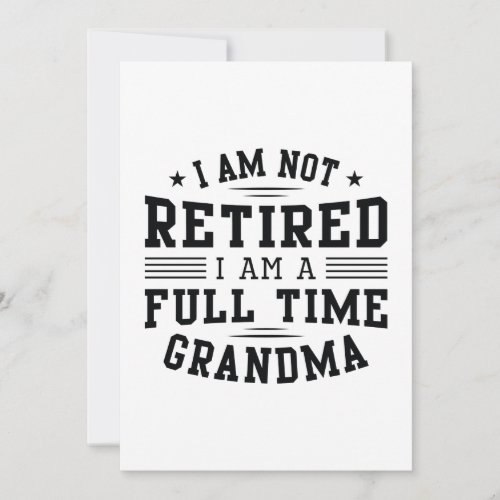Full Time Grandma Thank You Card