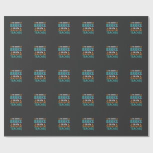 Full Time Teacher Halloween Witch Design_1 Wrapping Paper