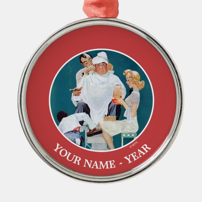 Full Treatment Metal Ornament (Front)