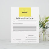 Full Unconditional Blank Logo Waiver Template (Standing Front)