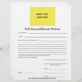 Full Unconditional Blank Logo Waiver Template (Front/Back)