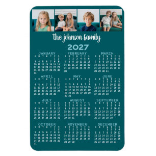 Full View Calendar with 4 photos Magnet