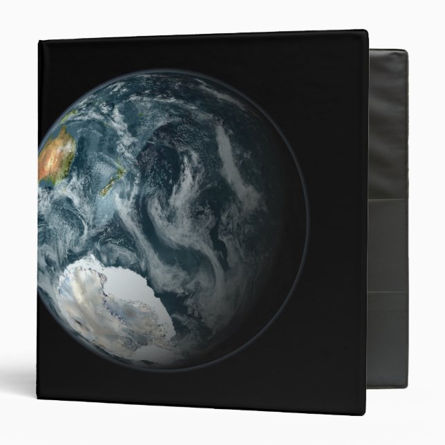 Full view of the Earth highlighting Antarctica Binder (Front/Inside)