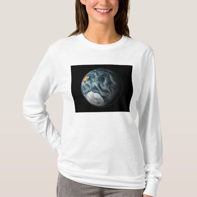 Full view of the Earth highlighting Antarctica T-Shirt (Front)