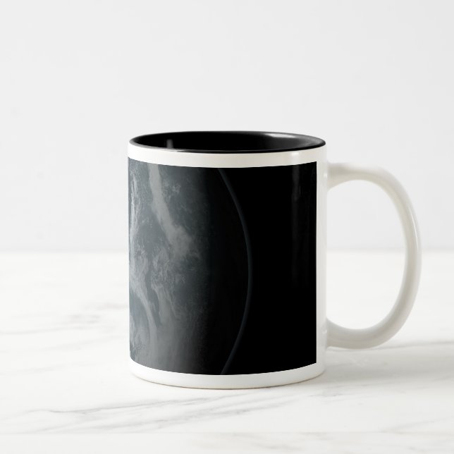 Full view of the Earth highlighting Antarctica Two-Tone Coffee Mug (Right)