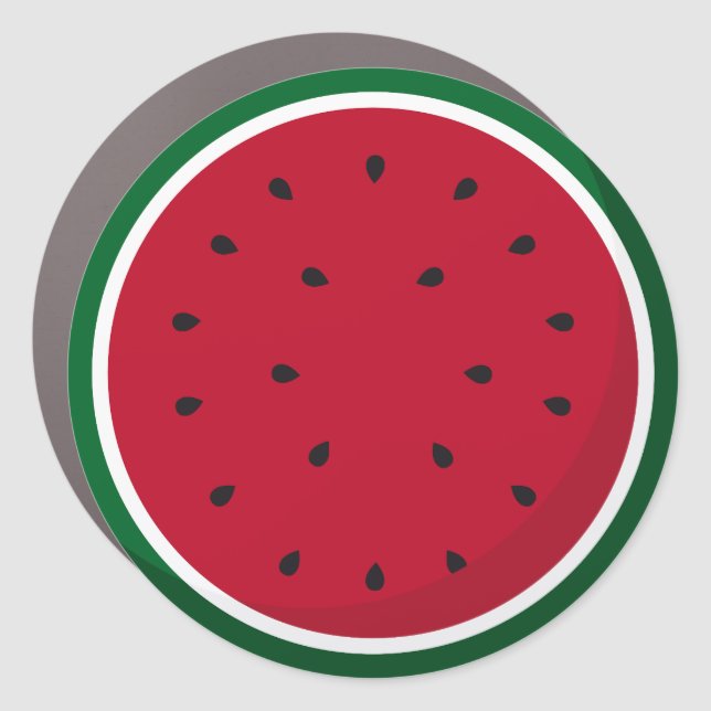 Full Watermelon Ready for Slicing Car Magnet (Front)