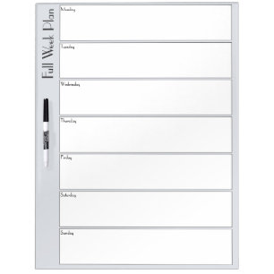 Full Week Planner Dry Erase Board