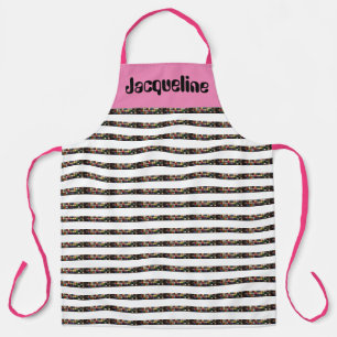 Full Womens Colorful Playful Sewing Thread Design Apron