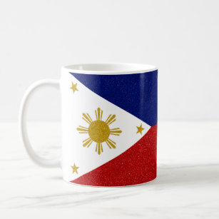Full-wrap Philippines Glitter Flag Coffee Mug