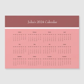 Full Year 2024 Calendar by debscreative at Zazzle