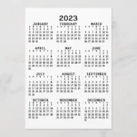 Full Year View 2023 Calendar - Basic Minimal Program | Zazzle