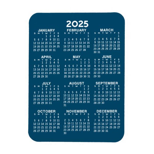 Full Year View Calendar _ Basic Minimal Magnet