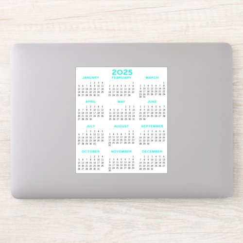 Full Year View Calendar _ Basic Minimal Sticker