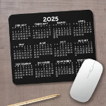 Full Year View Calendar - horizontal Mouse Pad<br><div class="desc">Black and White - A minimal, basic 12 month 2024 calendar with a solid color background. A standard look for your home office or school locker. The fonts are simple to read, and the colors can be changed. -------- If you open the customize area, it will take to you to...</div>