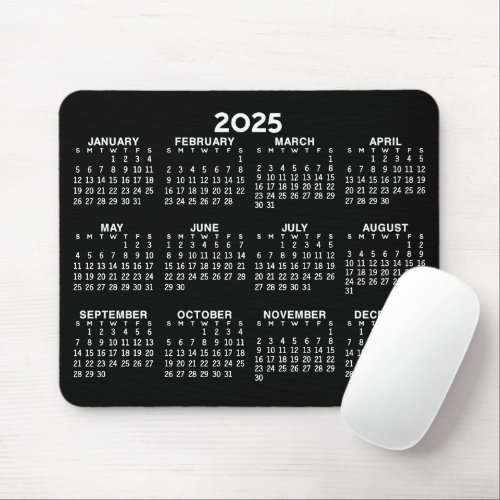 Full Year View Calendar _ horizontal Mouse Pad