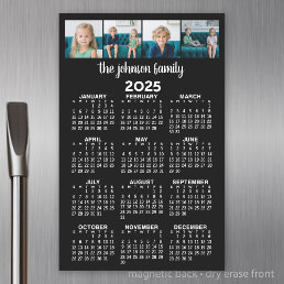 Full Year View Calendar with 4 photos Magneti Magnetic Dry Erase Sheet