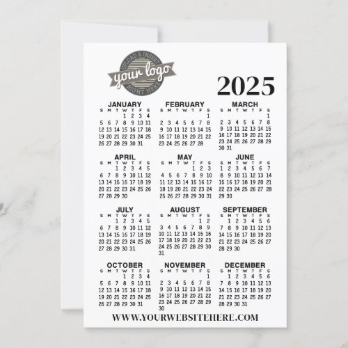 Full Year View Calendar with Company Logo Invitation