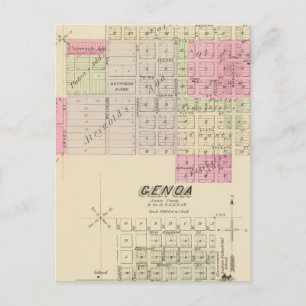 Fullerton and Genoa, Nebraska Postcard
