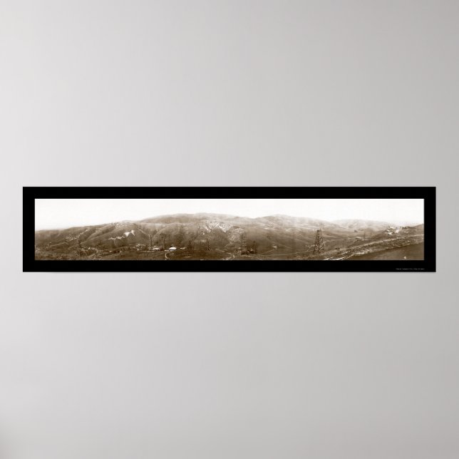 Fullerton Hills Oil Photo 1910 Poster (Front)