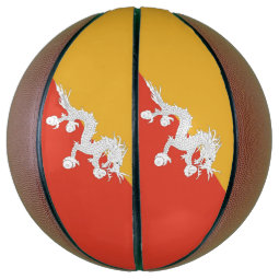 Fullsize Basketball with Flag of Bhutan | Zazzle