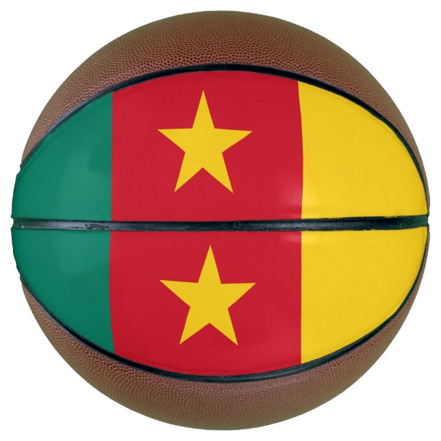 Fullsize Basketball with Flag of Cameroon (Front)