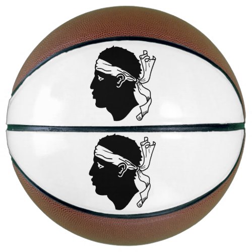 Fullsize Basketball with Flag of Corsica