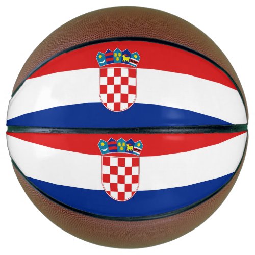 Fullsize Basketball with Flag of Croatia
