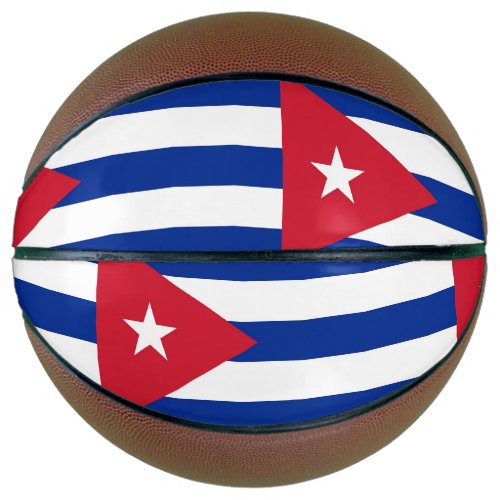 Fullsize Basketball with Flag of Cuba