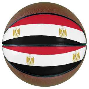 Fullsize Basketball with Flag of Egypt