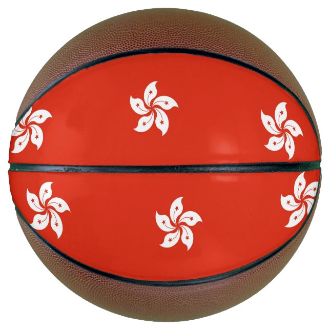 Fullsize Basketball with Flag of Hong Kong (Front)
