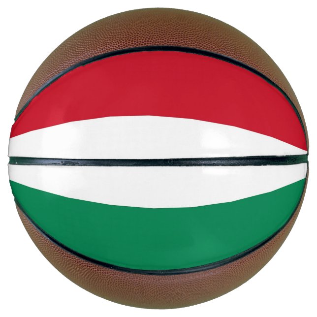 Fullsize Basketball with Flag of Hungary (Front)