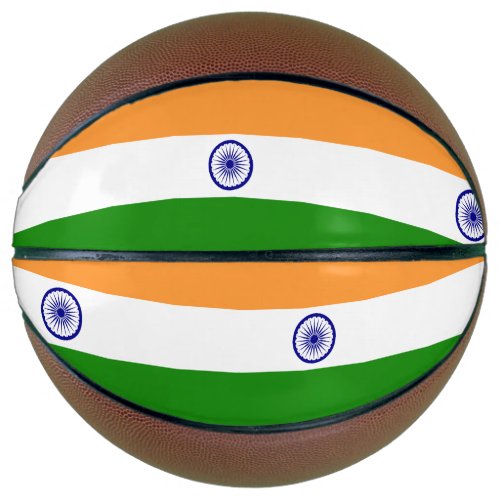 Fullsize Basketball with Flag of India