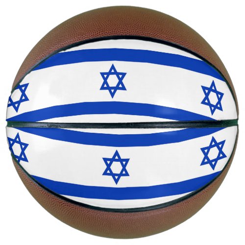 Fullsize Basketball with Flag of Israel
