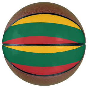 Fullsize Basketball with Flag of Lithuania