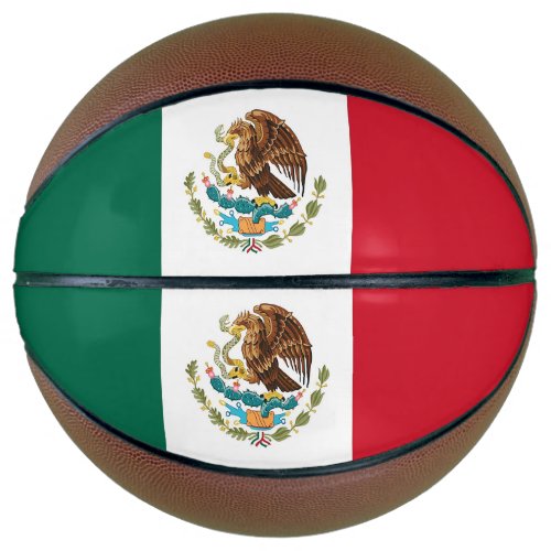 Fullsize Basketball with Flag of Mexico
