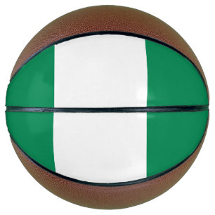Fullsize Basketball with Flag of Nigeria