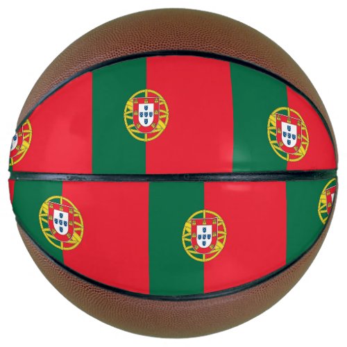 Fullsize Basketball with Flag of Portugal