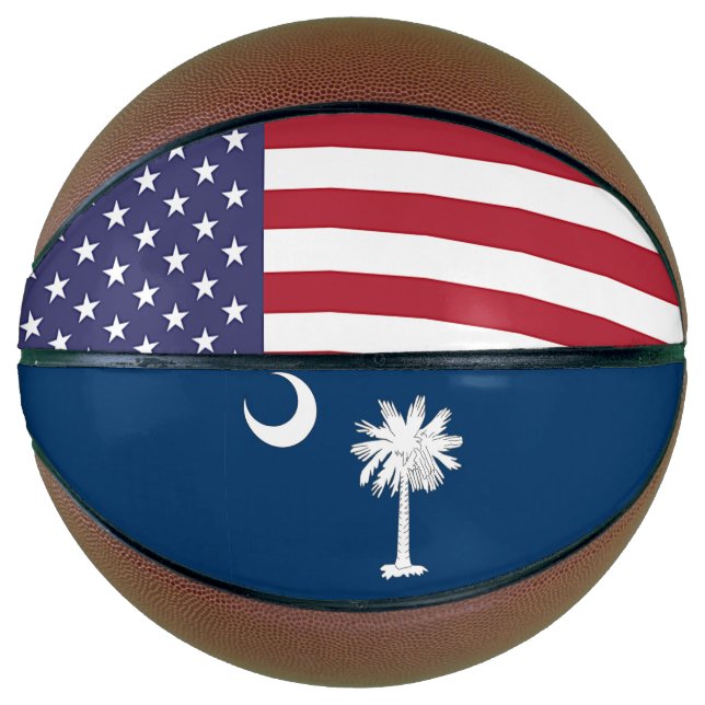 Fullsize Basketball with Flag of South Carolina (Front)