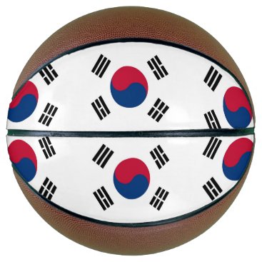 Fullsize Basketball with Flag of South Korea