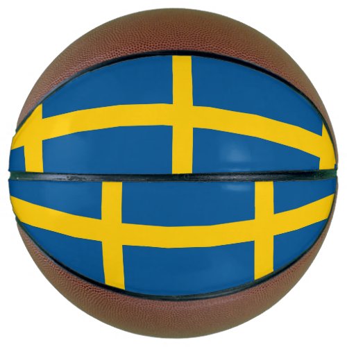 Fullsize Basketball with Flag of Sweden
