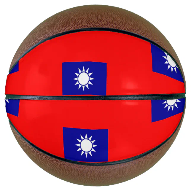 Fullsize Basketball with Flag of Taiwan | Zazzle