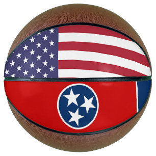 Fullsize Basketball with Flag of Tennessee