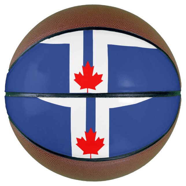 Fullsize Basketball with Flag of Toronto, Canada (Front)